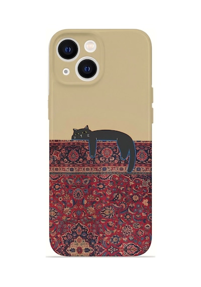Apple iPhone Uyumlu 13 Vorian İnce Kamera Korumalı Mika Kılıf Persian Cat Lounge Persian Cat Lounge Mika