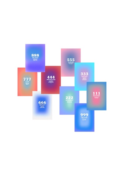 Angel Numbers Poster Seti 10 Adet A5