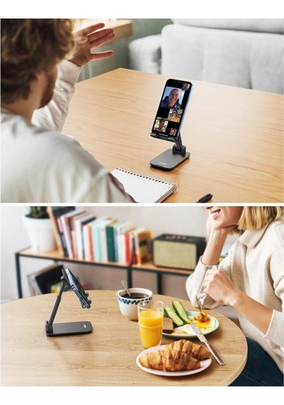 Ugreen Katlanabilir Çok Açılı Yükseklik Ayarlı Telefon Standı Siy (529423473)