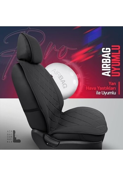 Otom Active Pro Series Koruyucu Oto Koltuk Minderi Siyah