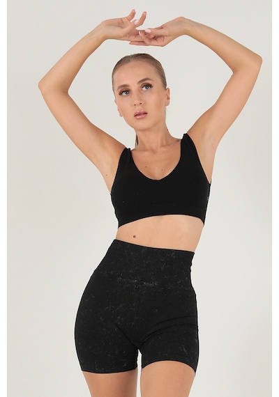 Doremi Seamless Kalın Askılı Spor Sütyen siyah