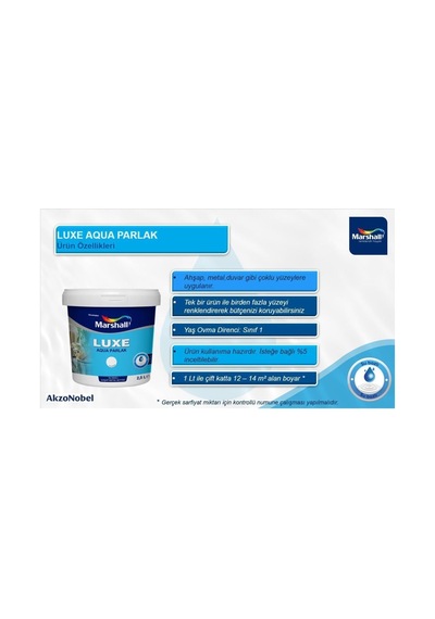 Aqua Luxe Su Bazlı Parlak Akrilik Esaslı Dekoratif Boya - Beyaz 0,75 Lt,kırık İnci