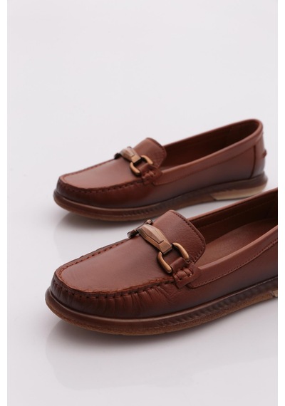 Venüs 26484109y Kadın Deri Loafer Ayakkabı Taba Ç