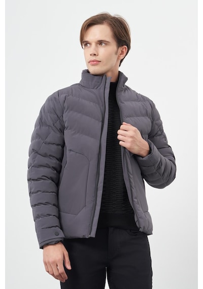 İmza Koyu Antrasit Dolumlu Hakim Yaka Slim Fit Dar Kesim Klasik Mont 1007245153 Koyu Antrasit