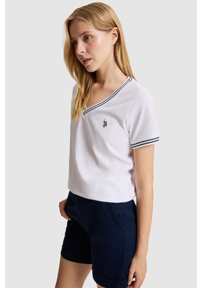 U.S. Polo Assn. U.s. Polo Assn. Kadın Beyaz Tişört Basic 50323449-vr013