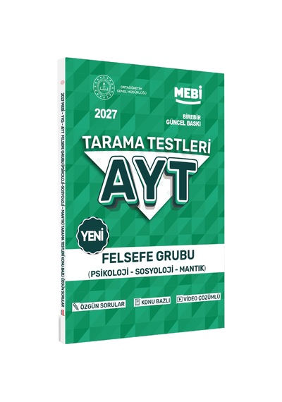 2027 YKS-AYT MEBİ-OGM 4lü Özgün Tarama Sözel (SÖZ) Test Kitabı SETİ A4 Boyut BASKI ÜCRETİ