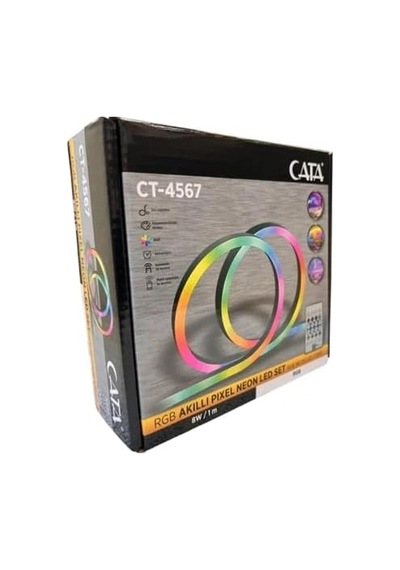 Tr Cata + Ct-4567 + Akıllı Pixel Neon + Rgb + 1 Metre + 8w/m + Kumanda + Mobil Uygulama Diğer