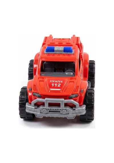 Kırmızı Büyük Eğitici İtfaiye Aracı Tekerlekli Suv Tasarım 37 Cm Oyuncak İtfaiye Kamyonu