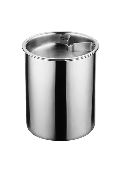 Çelik 10 Cm. Kafe Restaurant Kapaklı Yuvarlak Kül Tablası Küllük Cin899gr