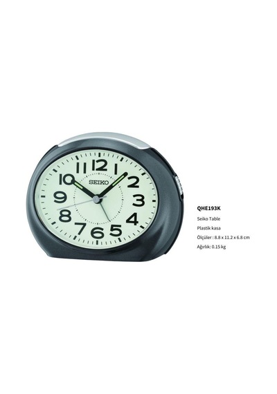 Seiko Clocks Qhe193k Alarmlı Sessiz Akar Saniyeli Uyku Modlu Masa Saati Çok Renkli