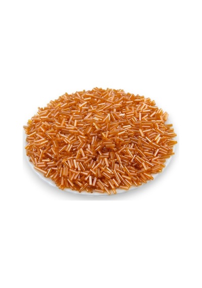Açık Turuncu Boru Boncuk 100 Gr