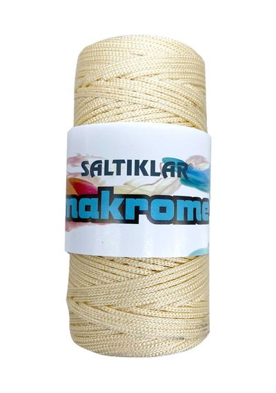 1 Adet Polyester Makrome İpi 270 Krem 100 Gr