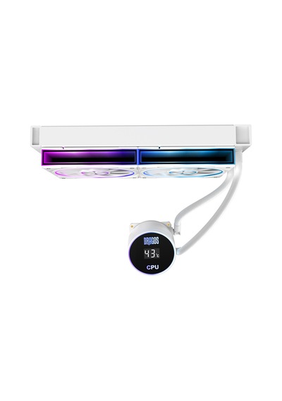 Dragos Frostbite V2 Dijital Isı Göstergeli Argb 240mm Beyaz İşlemci Sıvı Soğutucu
