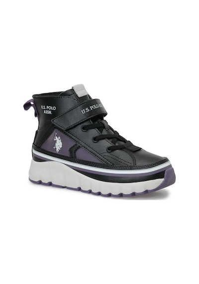Uspoloassn U.s. Polo Assn. Keltes Jr Siyah Kız Çocuk High Sneaker Siyah-mor