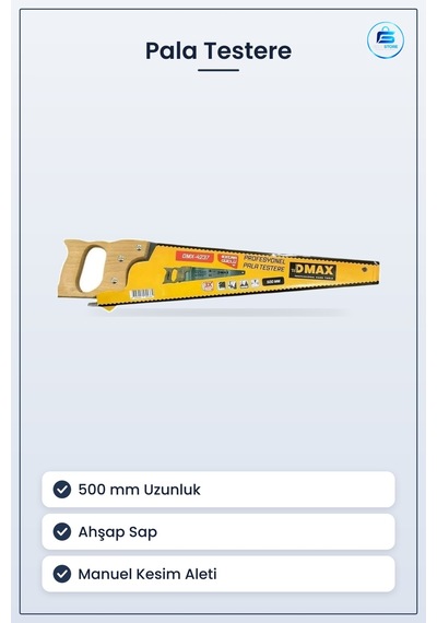 Testere 500 Mm Ahşap Saplı Profesyonel El Aleti Kesim Aracı