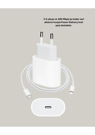 Ers İphone Ve İpad Uyumlu 20w Güvenli Usb-c Hızlı Şarj Adaptörü