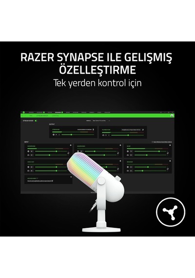 Seiren V3 Chroma - Rgb Usb Mikrofon - Tap-to-mute Özellikli Süperkardioid Kondenser Mikrofon Reaktif Aydınlatma, Dij Diğer