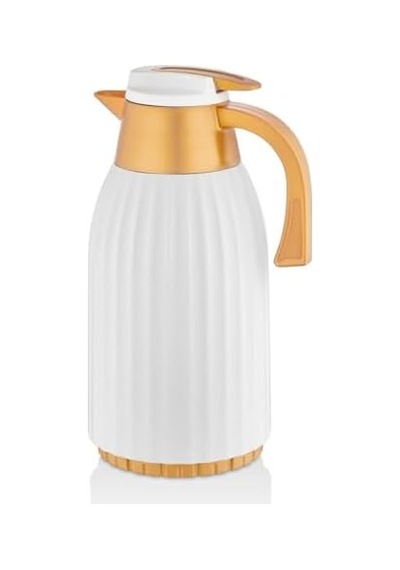 Kastel Serisi 1.5 Litre Cam Termos Açık Beyaz