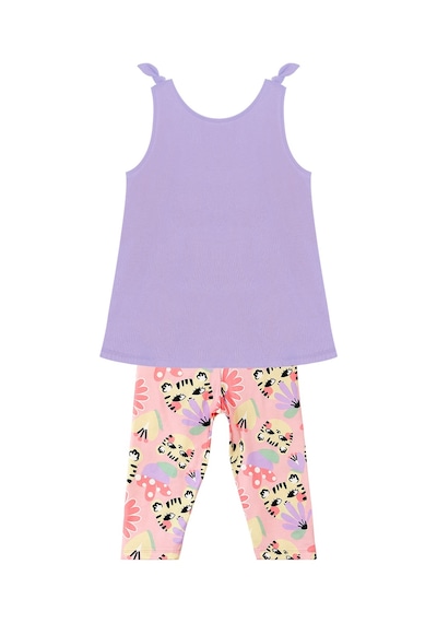 Denokids Wonderful Cat Kız Çocuk Tunik Tayt Takım Çok Renkli