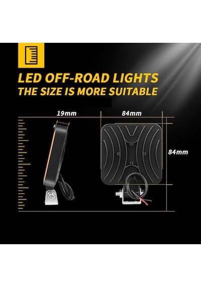 Off Road 3inç Traktör Tir Kamyon Sis Farı Ve Çalışma Lambası Sarı