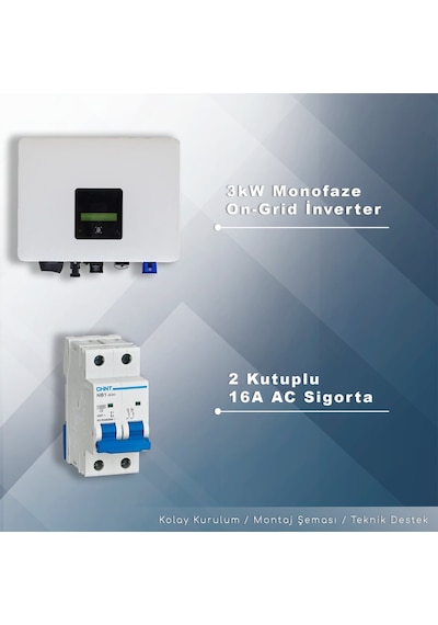 3kw Monofaz On-grid Paket Sistem