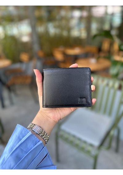 Mft Leather Hakiki Deri Erkek Cüzdan Fermuarlı, Bozuk Paralı, İsim Yazılı Tokyo 2404 - Napa Siyah Napa Siyah