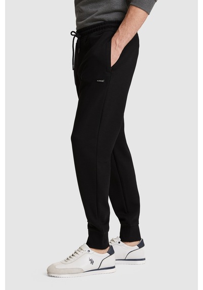 U.S. Polo Assn. Erkek Siyah Slim Fit Paçası Lastikli Eşofman Altı 50329444-vr046