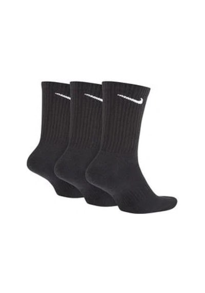 Nike Everyday Pamuklu Unisex Siyah 3'lü Çorap