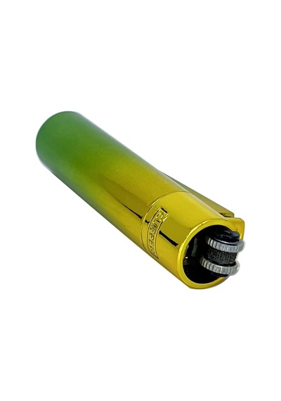 Clipper Metal Çakmak - Yeşil-sarı Degrade Özel Seri Çakmak Hediye Kutulu Yeşil