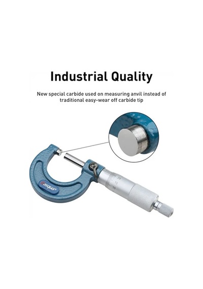 Dasqua 100-125mm Mekanik Dış Çap Mikrometre 0.01mm Paslanmaz Mil 4111-8125a