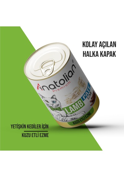 Anatolian Premium Kuzulu Ezme Yetişkin Kedi Konservesi 24 X 400 G