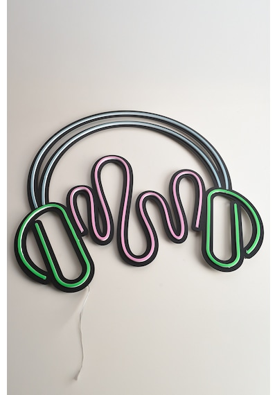 Headphone Neon Dekor Çok Renkli