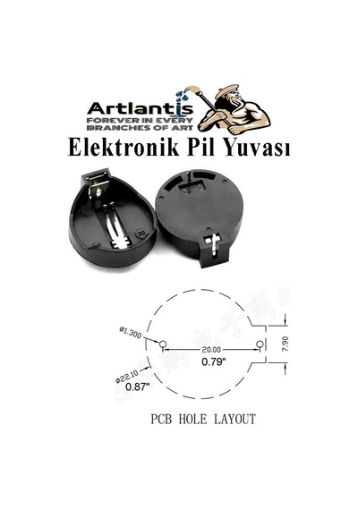 Elektronik Pil Yatağı 3 Volt 20 Adet Cr2032 Cr2025 Cr2016 Para Düğme Pil Yatağı Rcb Pil Tutucu Bios Devre Kart