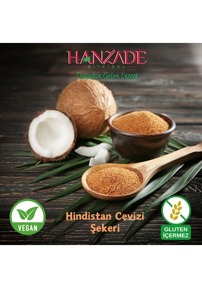 Hanzade Bitkisel Hindistan Cevizi Şekeri 500 G