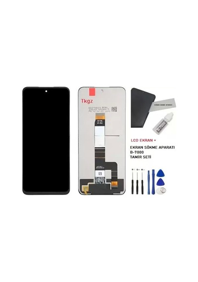 Tkgz - Xiaomi Redmi 12 Uyumlu Servicepack Lcd Ekran Dokunmatik + B-7000 + Tamir Kiti