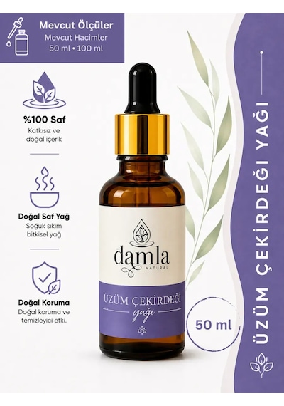 Biodamla Natural Üzüm Çekirdeği Yağı 50 Ml
