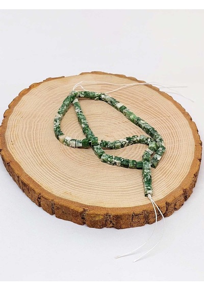 Jasper Taşı Küp Şekilli Yarım Dizi 4mm 18cm Uzunluğundadır