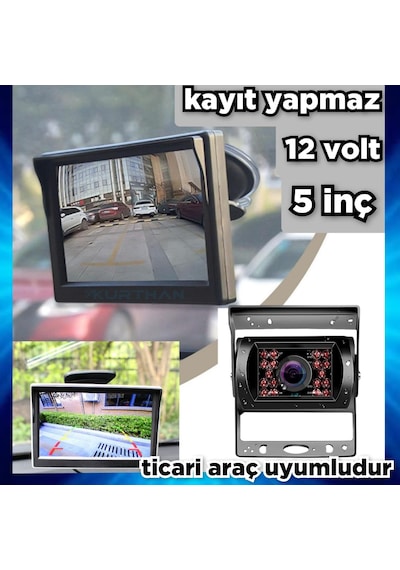 Ticari Araçlara 5 İnç Monitör Ve 1 Ad Metal Kasa Kamera Kayıtsız