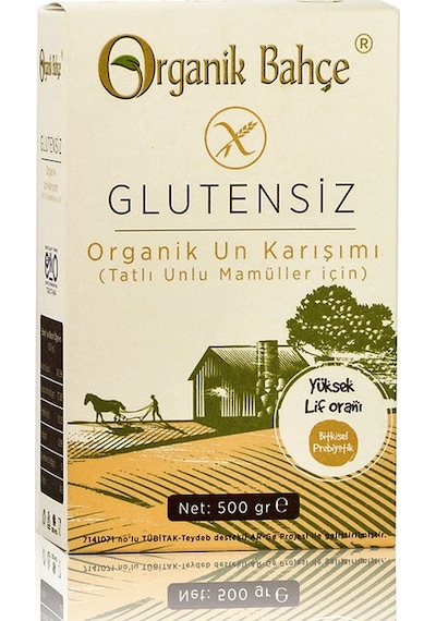 Organik Bahçe Glutensiz Tatlı Unlu Mamüller İçin Organik Un Karışımı 500 G