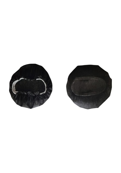 White Guard 50lik Paket 9cm M Siyah Tek Kullanımlık Kulaklık Bonesi-kulaklık Kılıfı