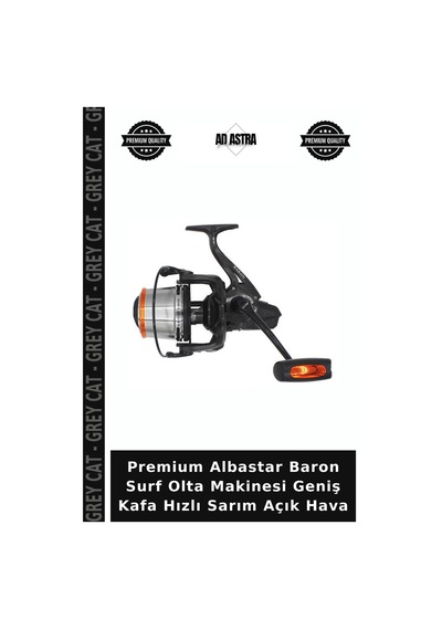 Premium Albastar Baron Surf Olta Makinesi Geniş Kafa Hızlı Sarım Açık Hava 8000