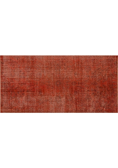 Klasık Modern Vıntage Eskıtme El Dokuma Halı 129 X 260 Cm 9672