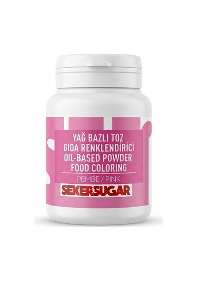 Şeker & Sugar Pembe Yağ Bazlı Toz Gıda Boyası Renklendiricisi 25 G