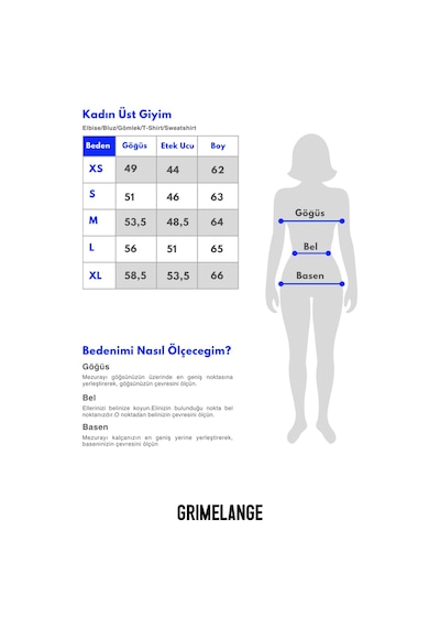 Grımelange ISOLUNE Kadın Yaka Nakış Detaylı Oversize Bisiklet Yaka Antrasit Sweatshirt