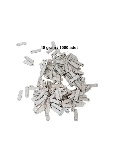Jenerik Mat Beyaz 15 X 5 Mm Dantel Oya Yazma Halhal Abiye Lazer Kesim Pul 1000 Adet / 40 Gram