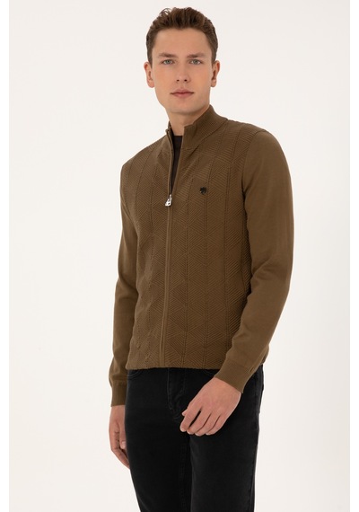 U.s. Polo Assn. Erkek Haki Hırka Triko 50315024-vr027 Hakı