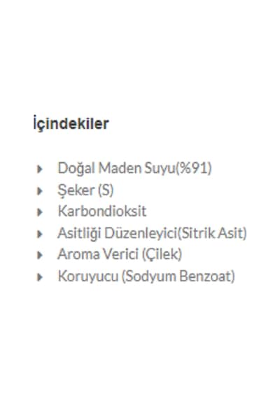 Beypazarı Doğal Maden Suyu Çilek Aromalı 6 x 200 ML