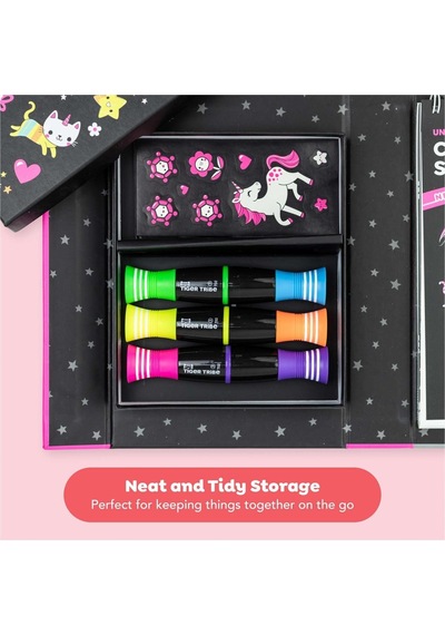 Bertoy Tiger Tribe Neon Unicorn Boyama Seti Ve Çizim Seti Genel