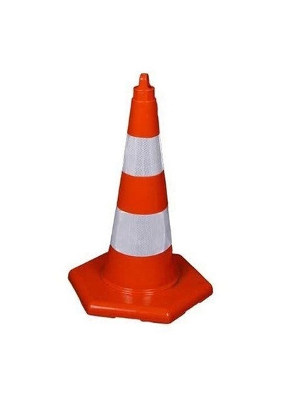 Pvc Trafik Konisi 75 Cm Reflektörlü