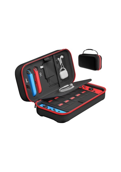 Carrying Case Compatible With Nintendo Switch/oled - Fit For Joycon And Ac Adapter, Portable Hard Shell Pouch Carrying T